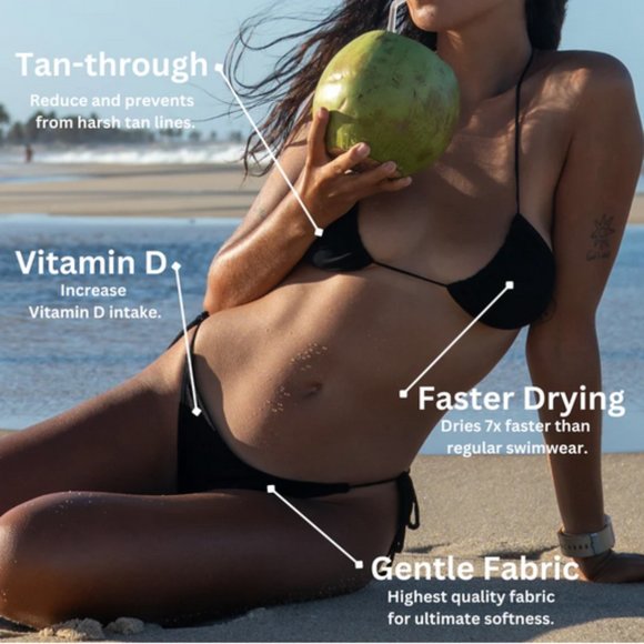 Tan-through Kea Bottom | Black - Picture 2 of 5